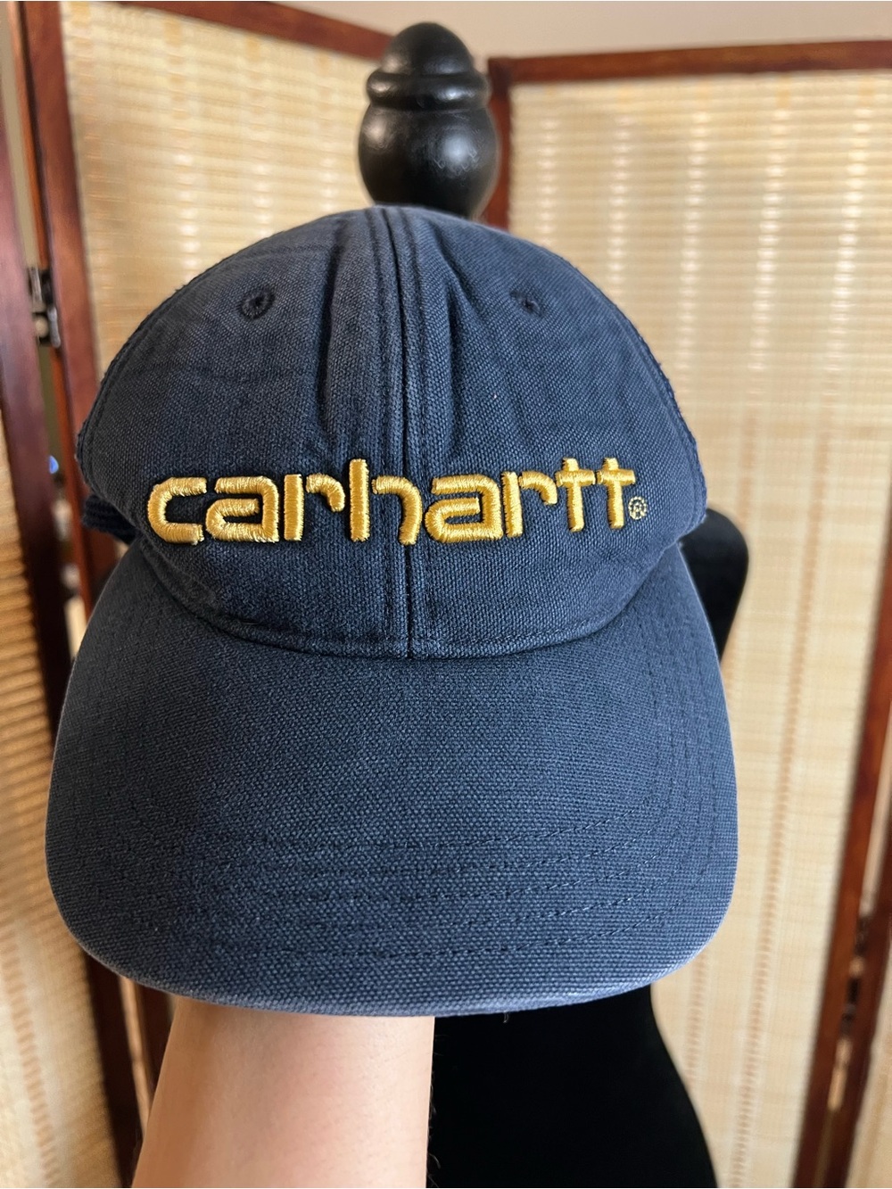 🧢 Vintage/Y2K Style Carhartt Navy Blue Mesh Trucker Hat 🧢